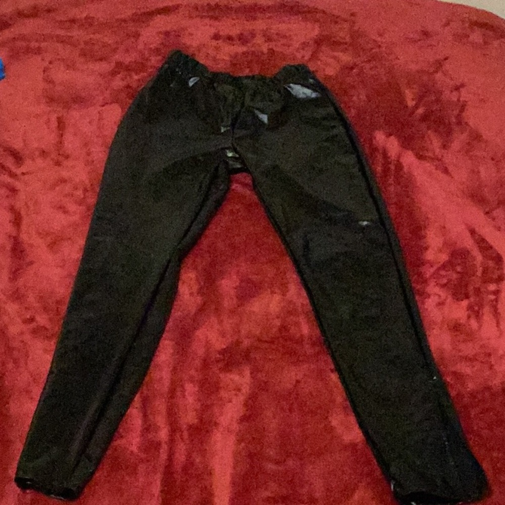 Pleather pants: black